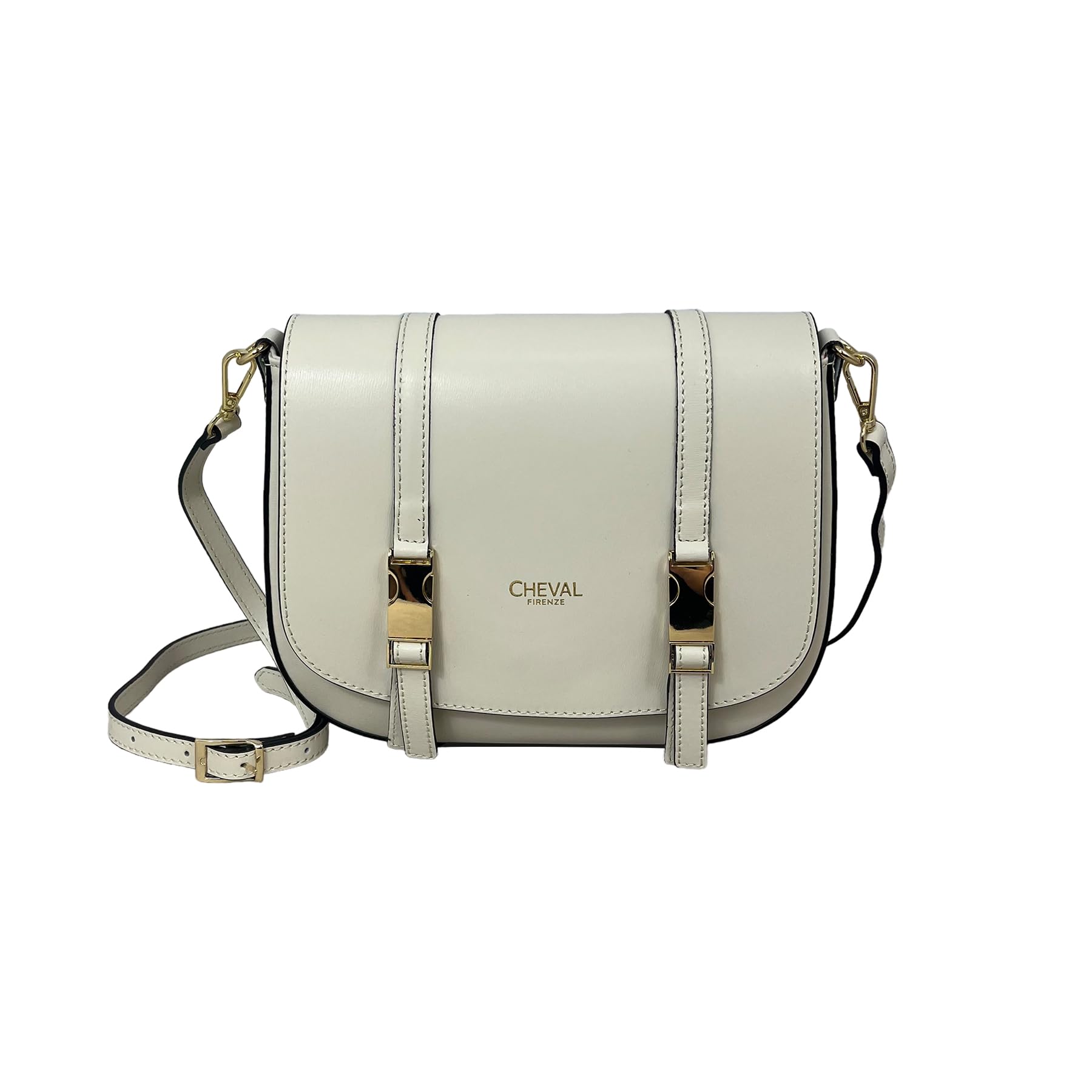 Cheval Firenze Shoulder bag Alice, genuine leather, made in Italy, petrol blue