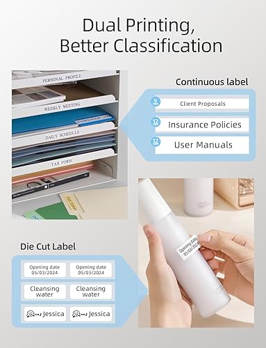 Miniatura 10 de MakeID - Máquina etiquetadora con cinta de 35 pulgadas para la oficina casa editar organización con fuentes de máquina de escribir escritura con