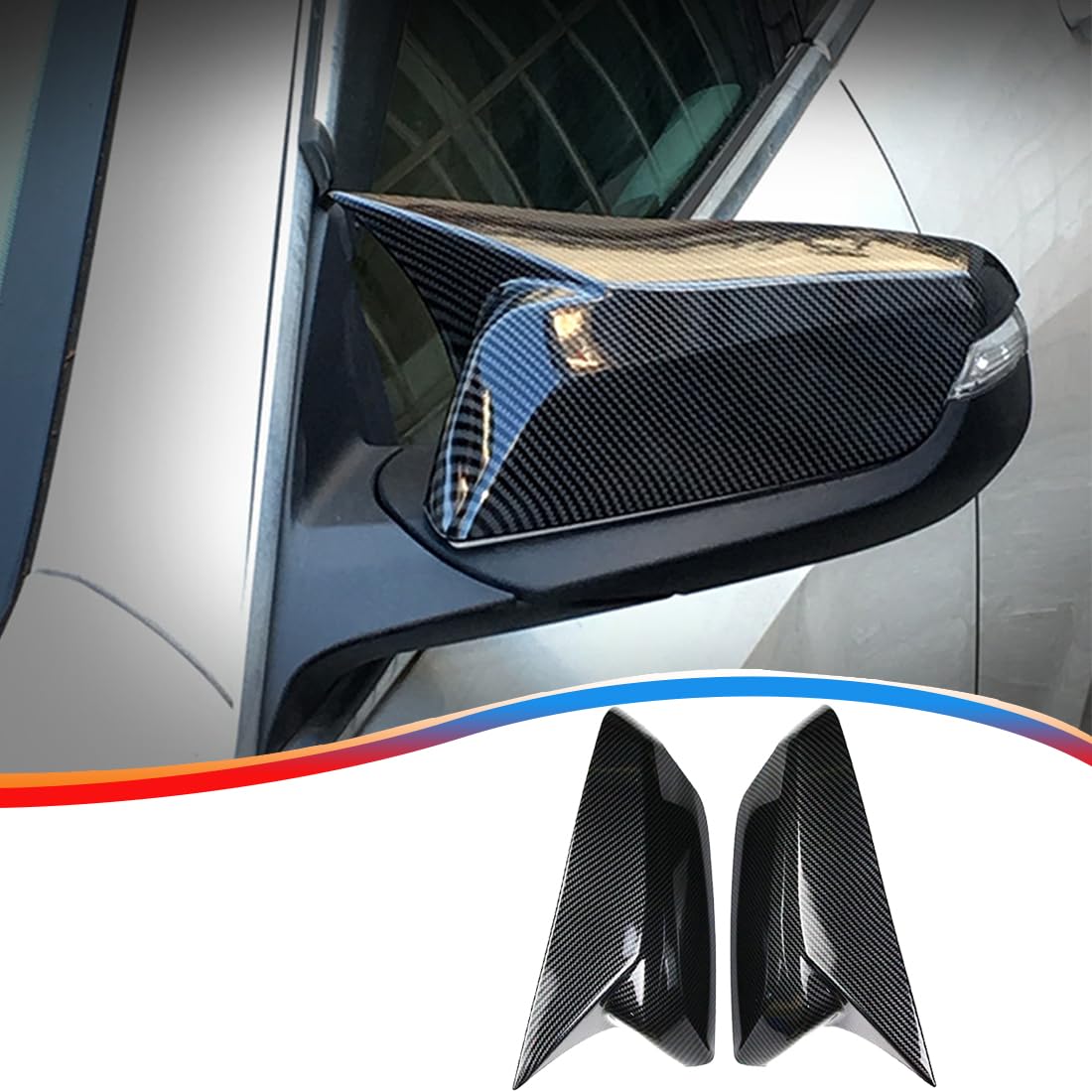 MUXEE For Chevrolet Malibu 2016-2024 Rear View Mirror Outside Housing Wing Mirror Cover Cap - ABS carbon fiber Sport Upgrade Trims Interior