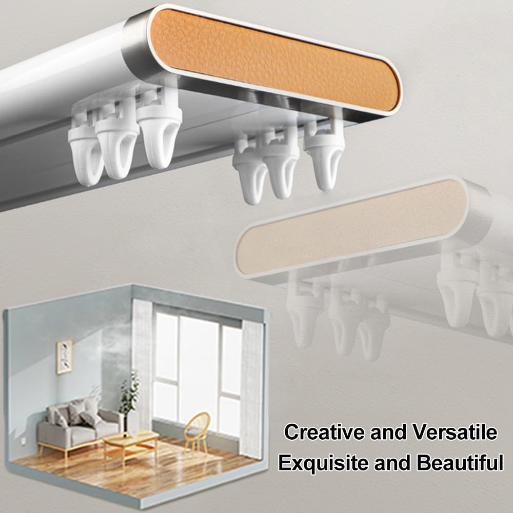 Robuste, Einteilige Doppelschiene, Deckenmontierte Vorhangschiene, Raumteiler, Für Wohnzimmer, Schlafzimmer, Büro(A,120cm)