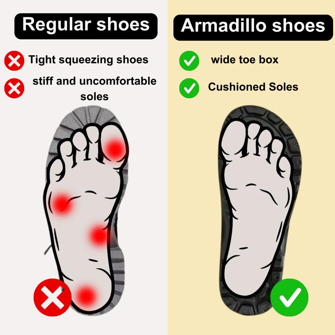 Armadillo Chef Shoes for Men 2025 Newly Slip Resistant, Lightweight Waterproof Armadillo Clogs for Women, Ideal Work Shoes for Kitchens A Black