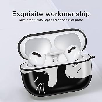 Amazon | AirPods Proケース 白 黒 猫柄 ネコ AirPods Proカバー