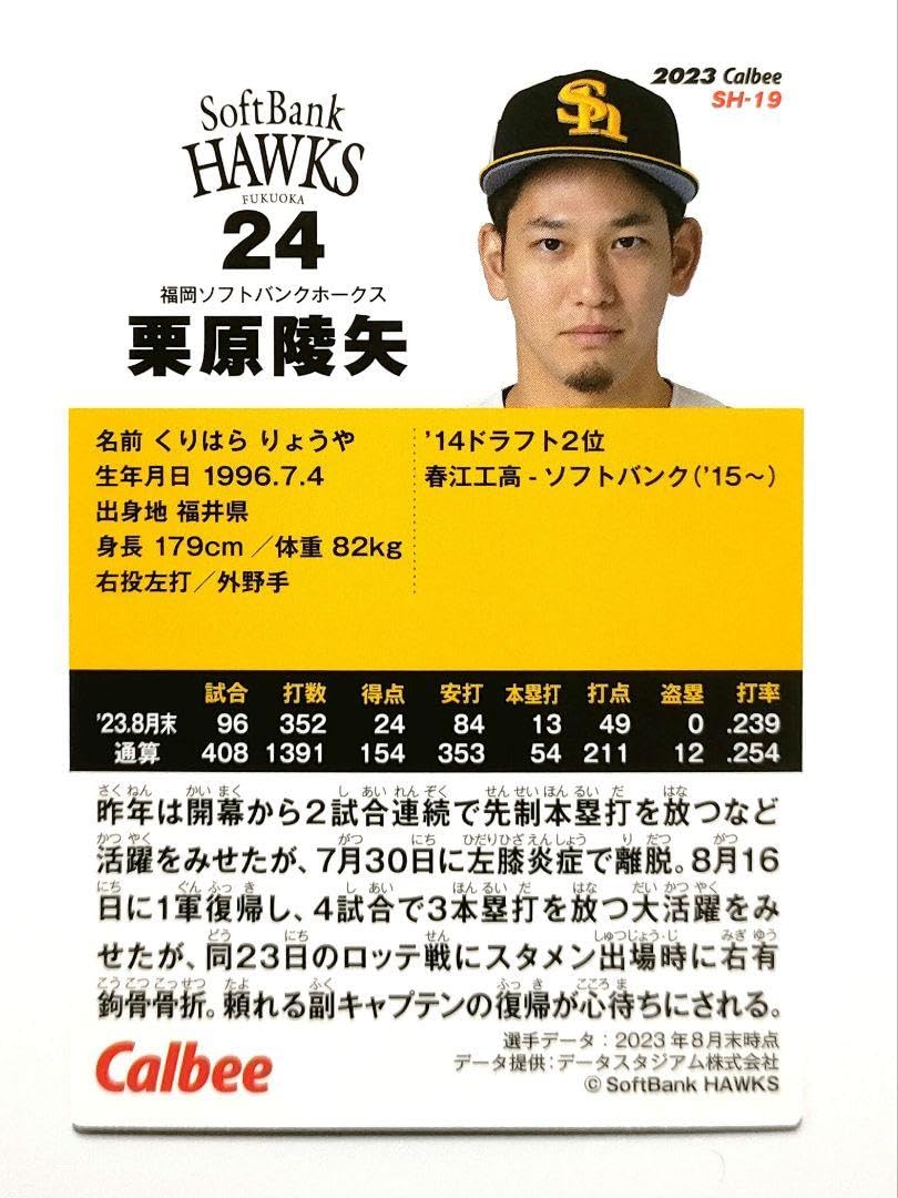 Amazon.co.jp: 栗原陵矢 福岡ソフトバンクホークスチップス カード