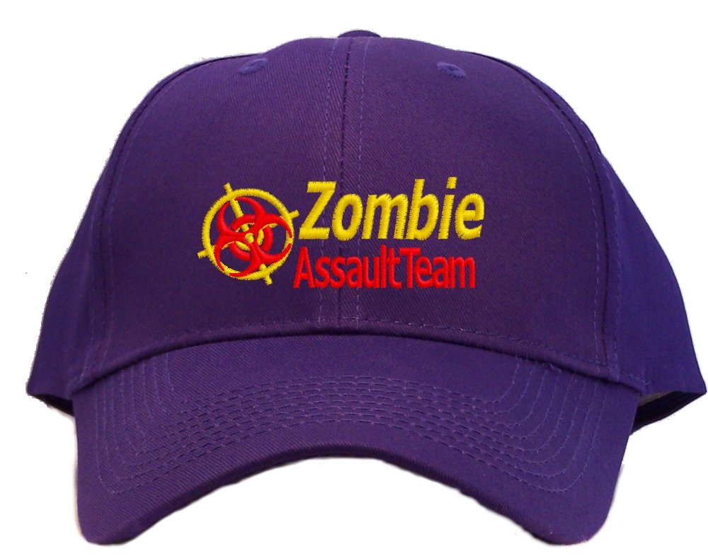Spiffy Custom Embroidered CapsZombie Assault Team Baseball - Purple