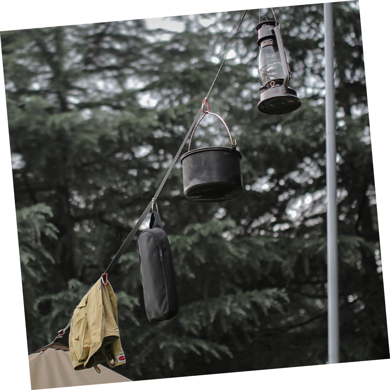 Cabilock 4sets Cinghia Da Campeggio Multiuso Filo Stendibiancheria e Resistente Per Per Asciugare Vestiti e Attrezzature Outdoor Pratico e Leggero