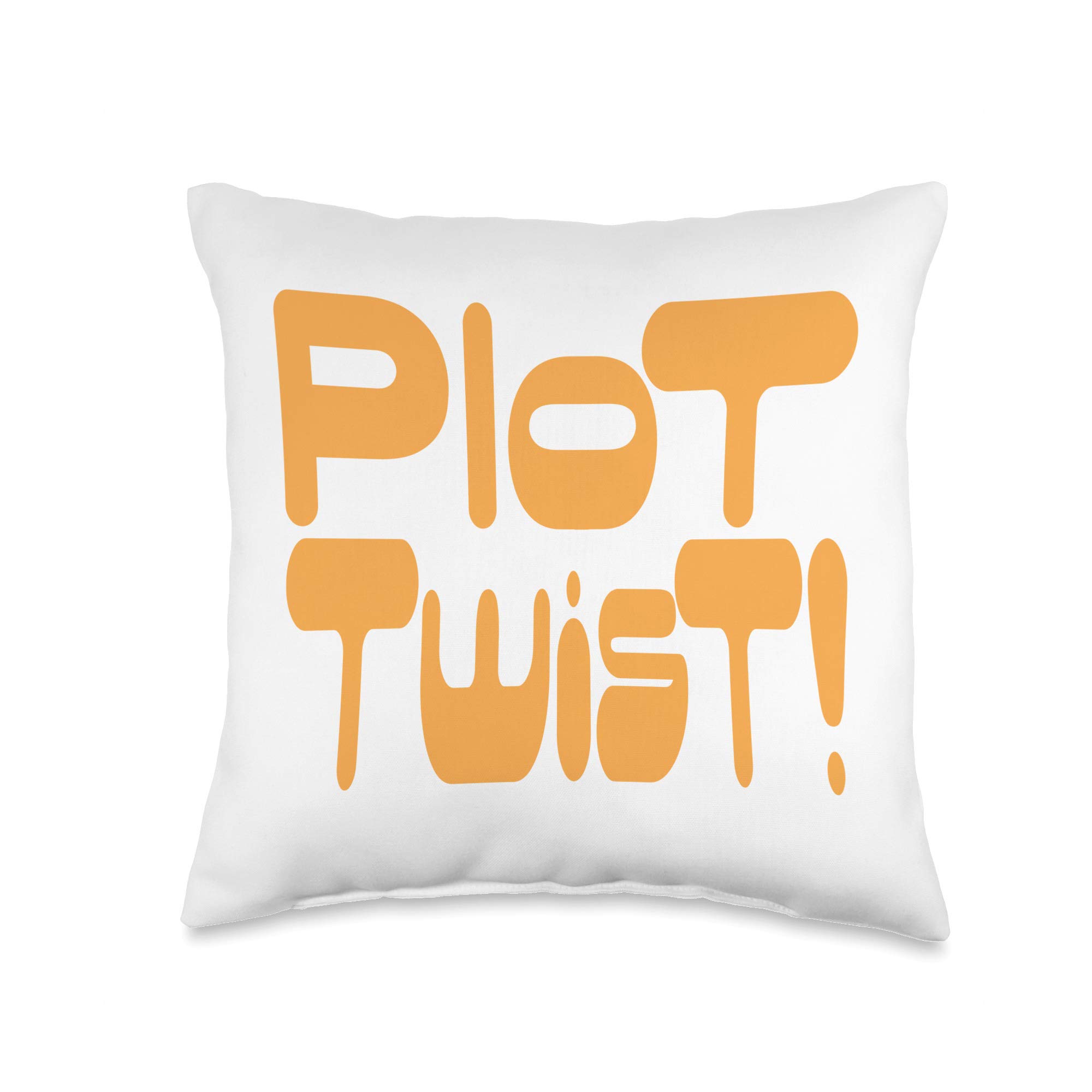 FunnyCoolZone Plot Twist Funny Throw Pillow, 16x16, Multicolor