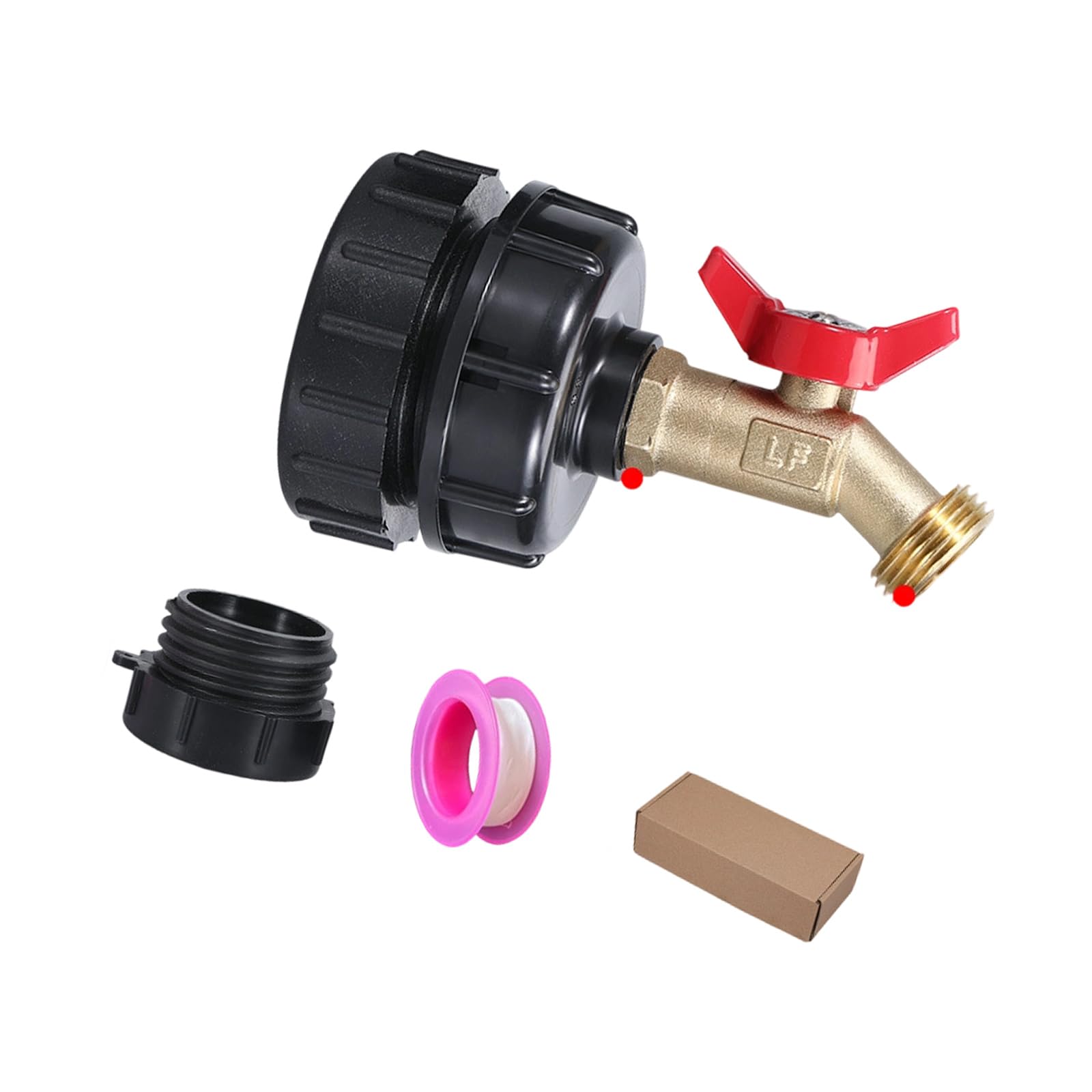 Msioytog A Strong Metal Coupling Set General Carry Connector For 1000L Industrial Liquid Storage Tanks & Transport Barrels Bolted Water Outlet