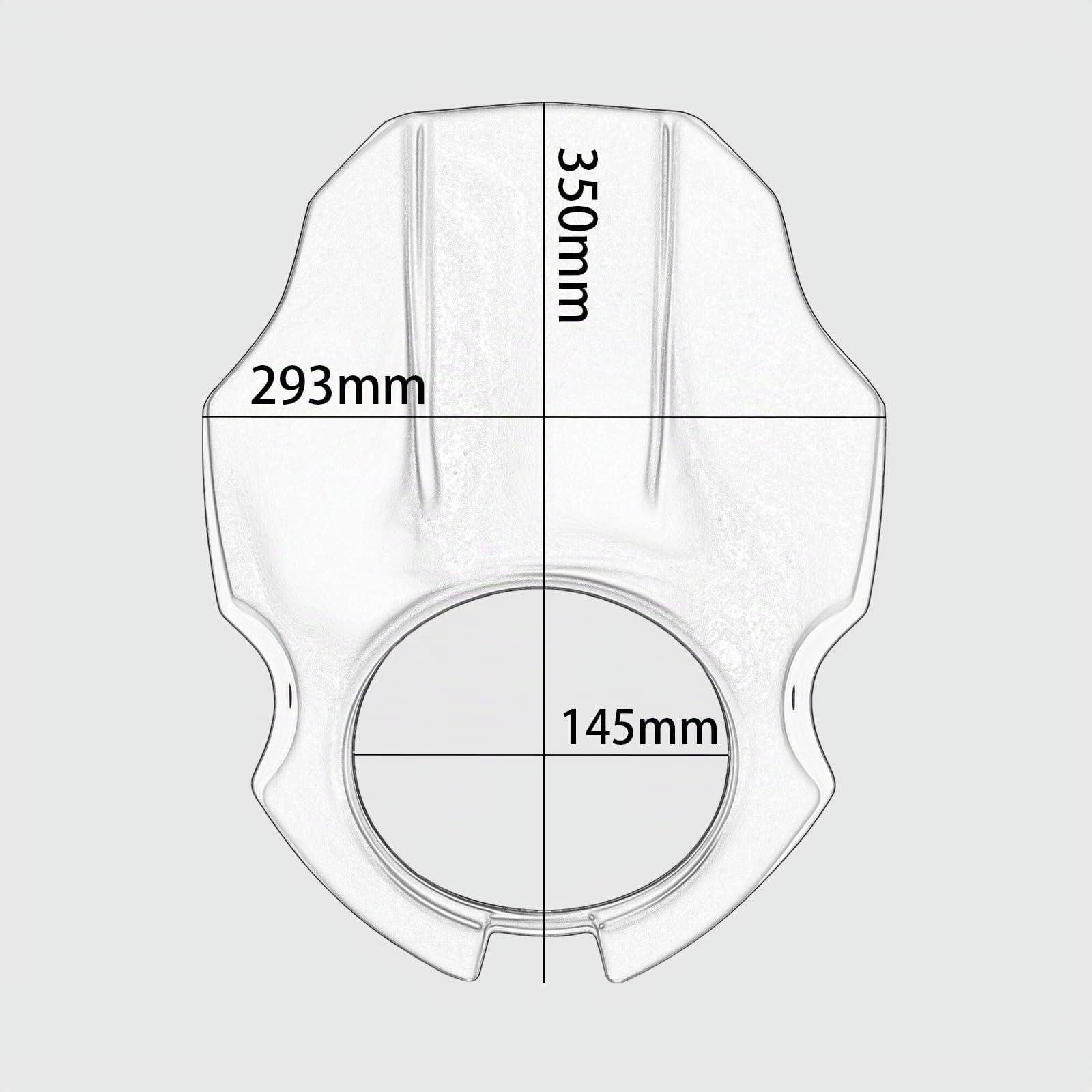 Copertura parafango anteriore per moto GFARDMOTO compatibile con Honda Rebel CMX250 300 500 (2020-2025) e CMX1100 (2021-2025), visiera parafango anteriore con attacco a forcella (Nero lucido)