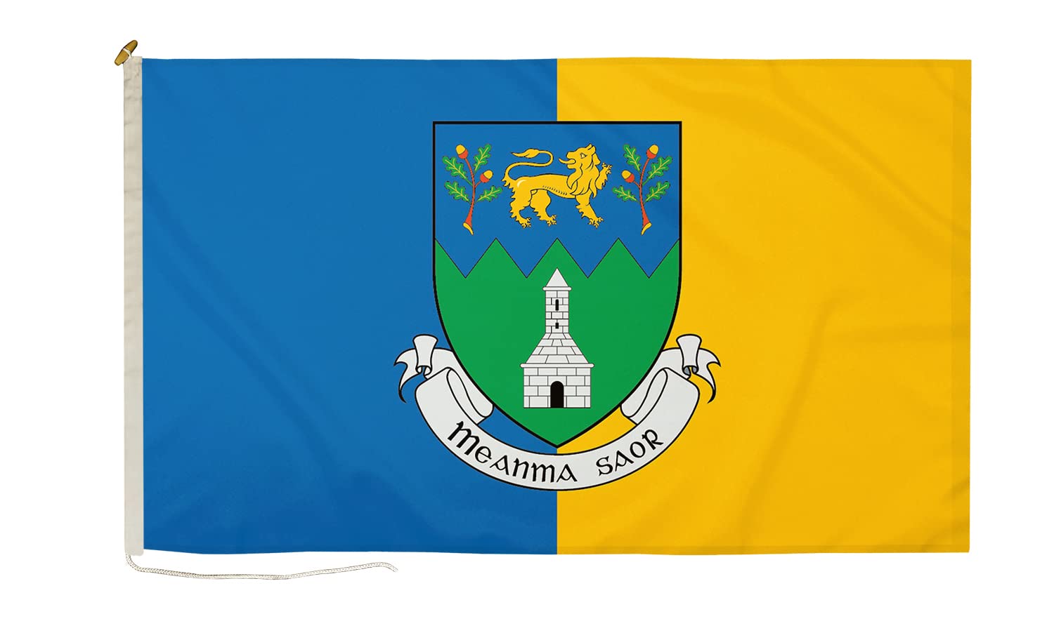 DuraFlag Wicklow Small Courtesy 20x12" Rope and Toggled Premium Quality 50x30cm Flag