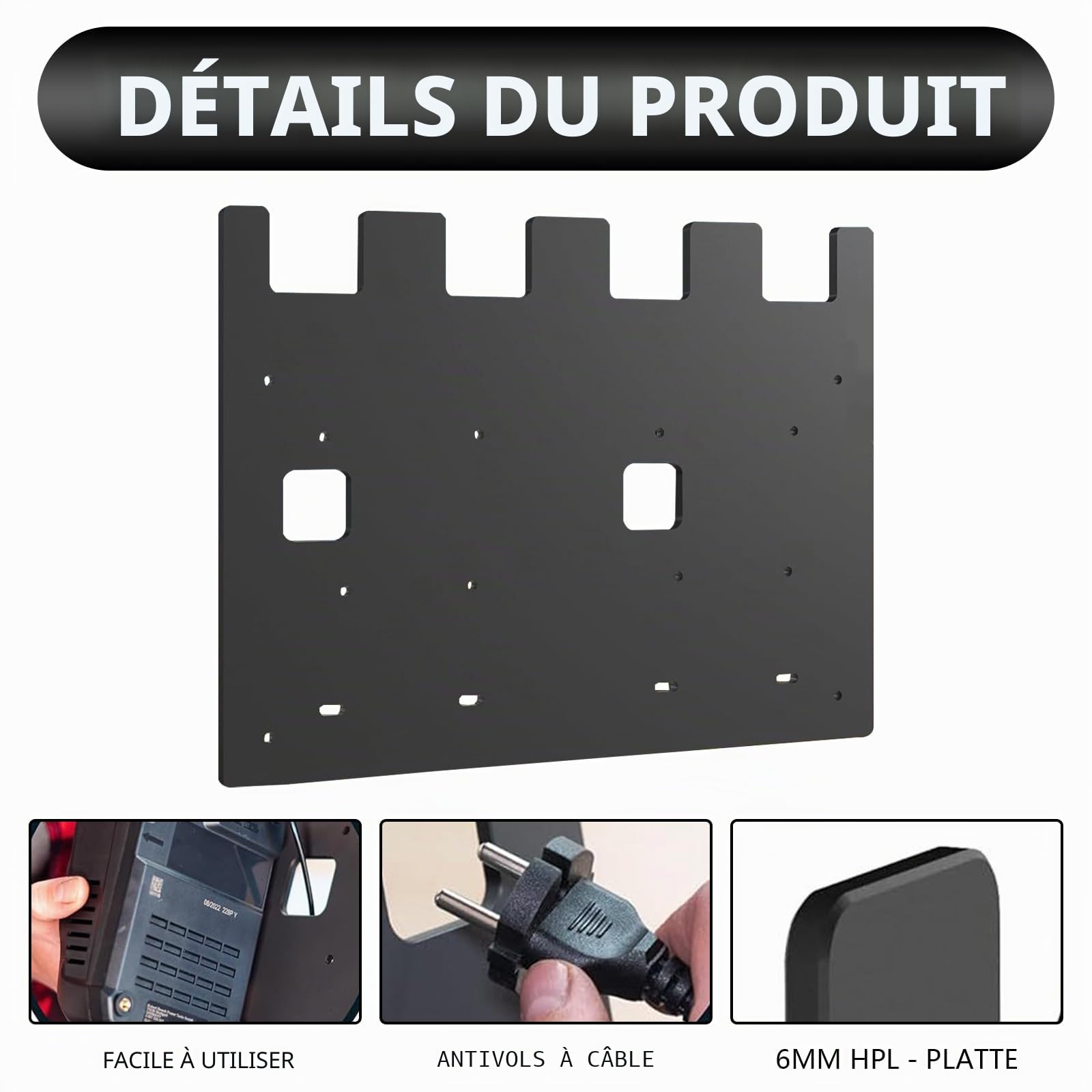 Support Mural De Batterie, Support Mural pour Support De Batterie Et Chargeurs pour Bosch Professional Accessoires pour Appareils à Batterie Support De Chargeurs Mural pour Batteries Bosch 1-4