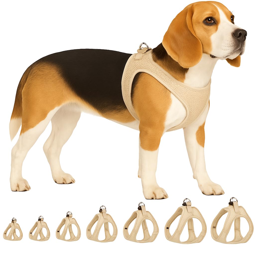 Dog Harness Step&Go Bento Beige L 32-37cm 42-46cm