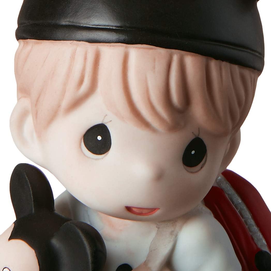 Precious Moments 191062 Disney Showcase Disney Dreamer Boy with Mickey Mouse Bisque Porcelain Figurine