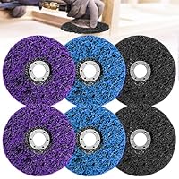 6 Stück Scheibe Schleifscheibe, 115mm Reinigungsscheibe Set, Metallschleifscheibe, Radnabenschleifer, Grobschleifscheiben, Schleifscheiben Für Winkelschleifer Für Oberflächenbearbeitung, Metall