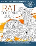 Rat Coloring Book: An Adult Coloring Book of 40 Zentangle Rat Designs with Henna, Paisley and Mandala Style Patterns (Animal Coloring Books for Adults) (Volume 22)