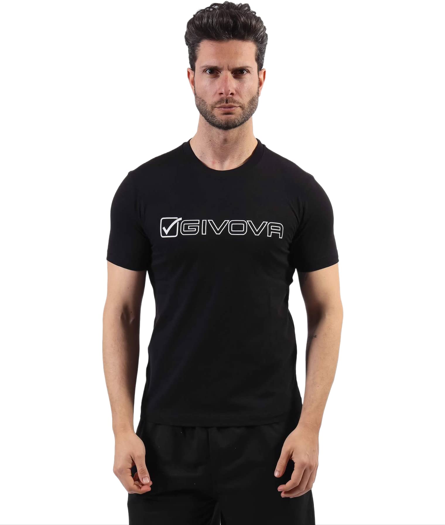 Givova COTTON T-SHIRT BLACK WORLD Size M