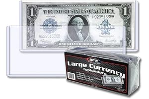 BCW Large Bill Currency Topload Holder - Protect and Preserve Your Valuable Paper Currency