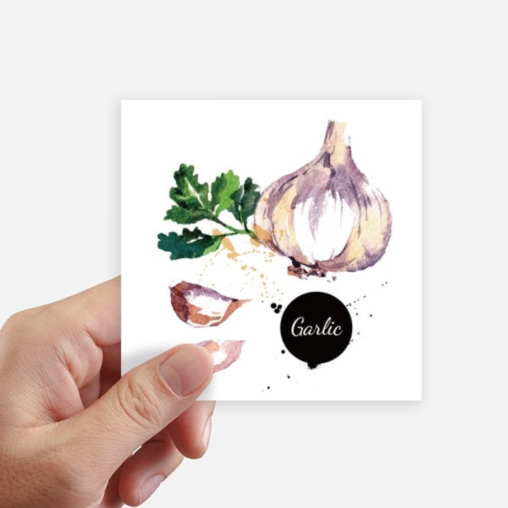 Sticker ail aquarelle légumes 10cm pour customiser et masquer les rayures de moto