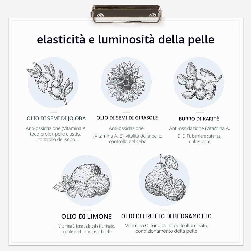 Pyunkang Yul Olio per il viso per tutti i tipi di pelle - Olio di vitamina E naturale al 100% da burro di karitè - Olio di vitamina C puro da limone e bergamotto