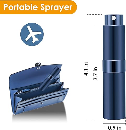 Miniatura 2 de Saiveina Botellas atomizadoras de perfume de viaje de 0.3 fl oz rellenables, mini botellas de fragancia para perfume, dispensador de perfume de