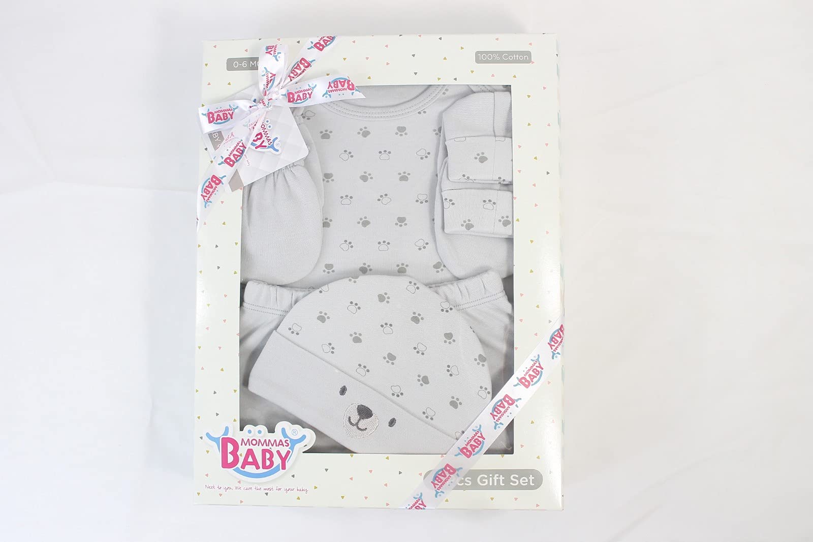 Mommas Baby 5Pcs Baby Gift SET-20959 (Thailand) (Grey)-image-10
