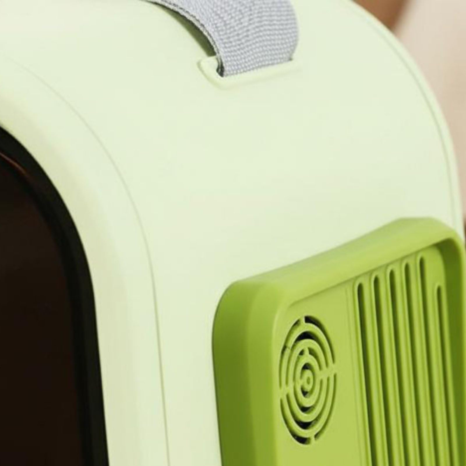 Ventilated Cat Carrier Katzenrucksack Tiertransporter Haustiertragetasche Haustierrucksack mit Umluftsystem Und Seitenschlitzen aus PP Und für Reisen, Grauweiß