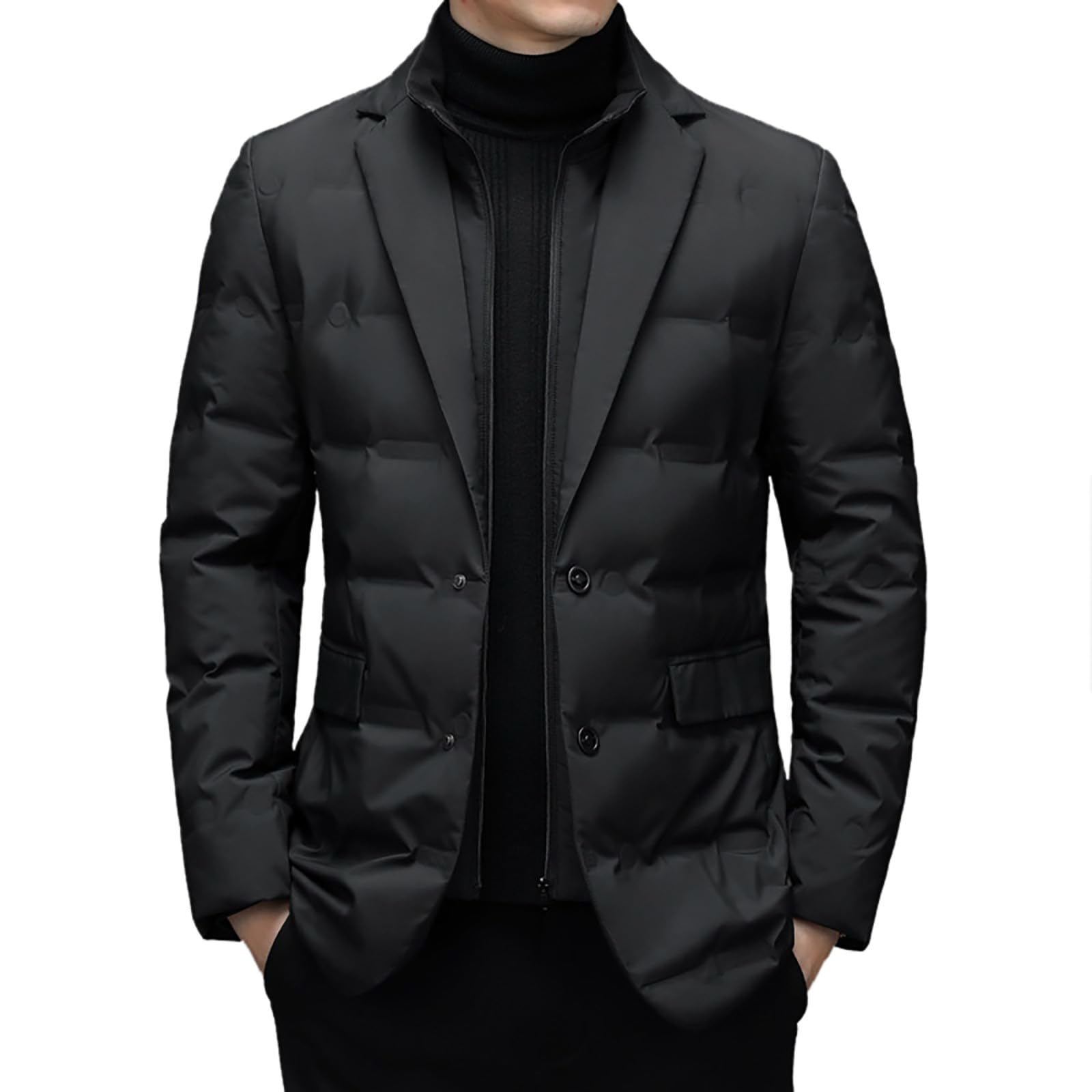Kobilee Giubbotto Uomo Caldo Leggero Manica Lunga Giacca Parka 4 Stagioni con Cappuccio Giubbotti Invernali Slim Fit Piumino Casual Taglie Forti Imbottito Giubbino Cappotto