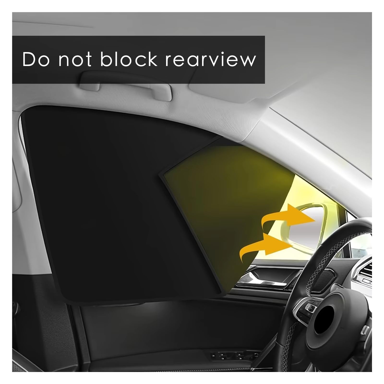 Protector Solar para Parabrisas Parasol Opaco para Parabrisas Protector Solar para Coche Cubiertas para Sombrilla Parte Delantera Y Trasera Magnética Verano(4pc - Side Windows)