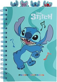 Grupo Erik Libreta Stitch con separadores - Cuaderno A5 punteado | Cuaderno apuntes : Libreta A5 Anillas : Tapa blanda 160...