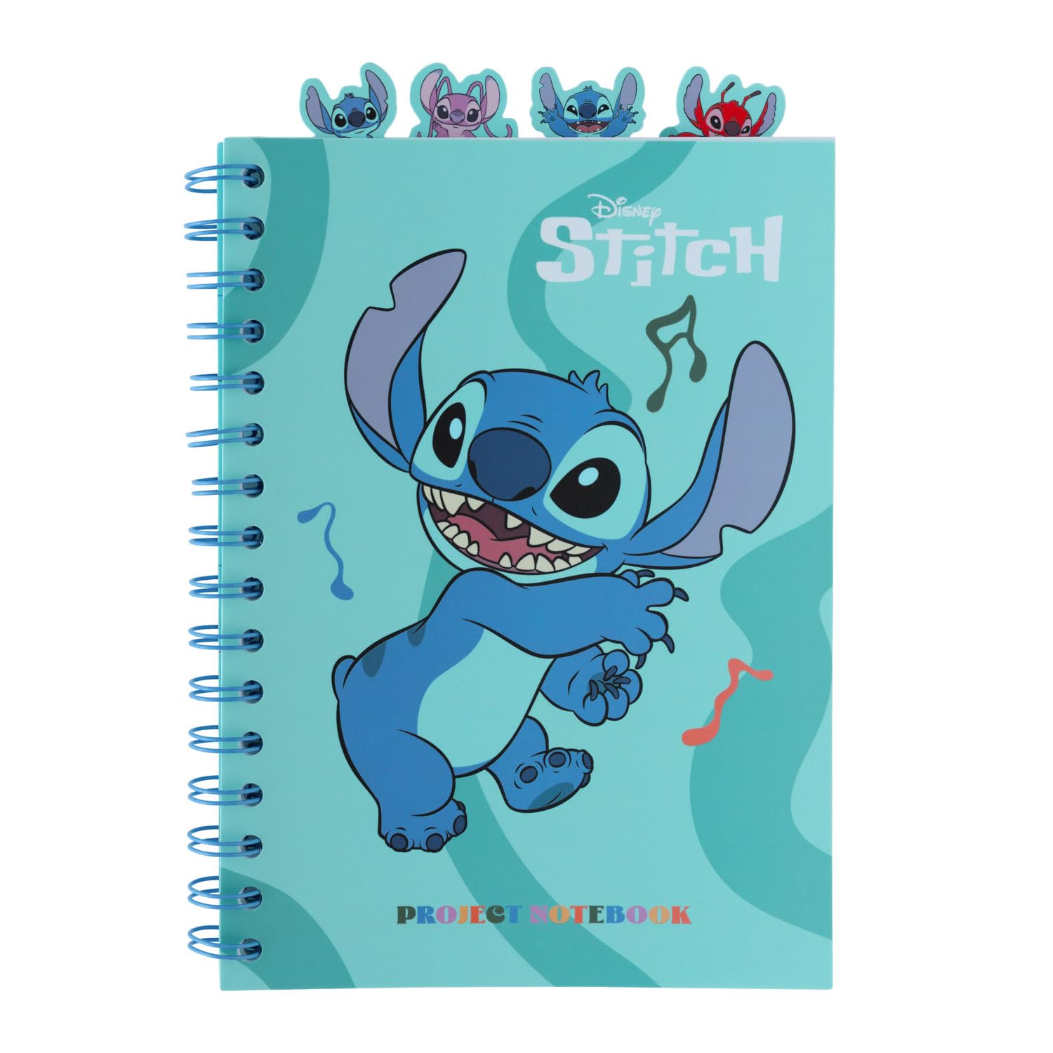 Grupo Erik A5 Project Notebook With 4 Dividers - Disney Stitch Gifts | Notepad A5 Notebook With Dividers, Project Planner | Stitch Stationery, Disney Stationery Gifts Under 10 Pounds