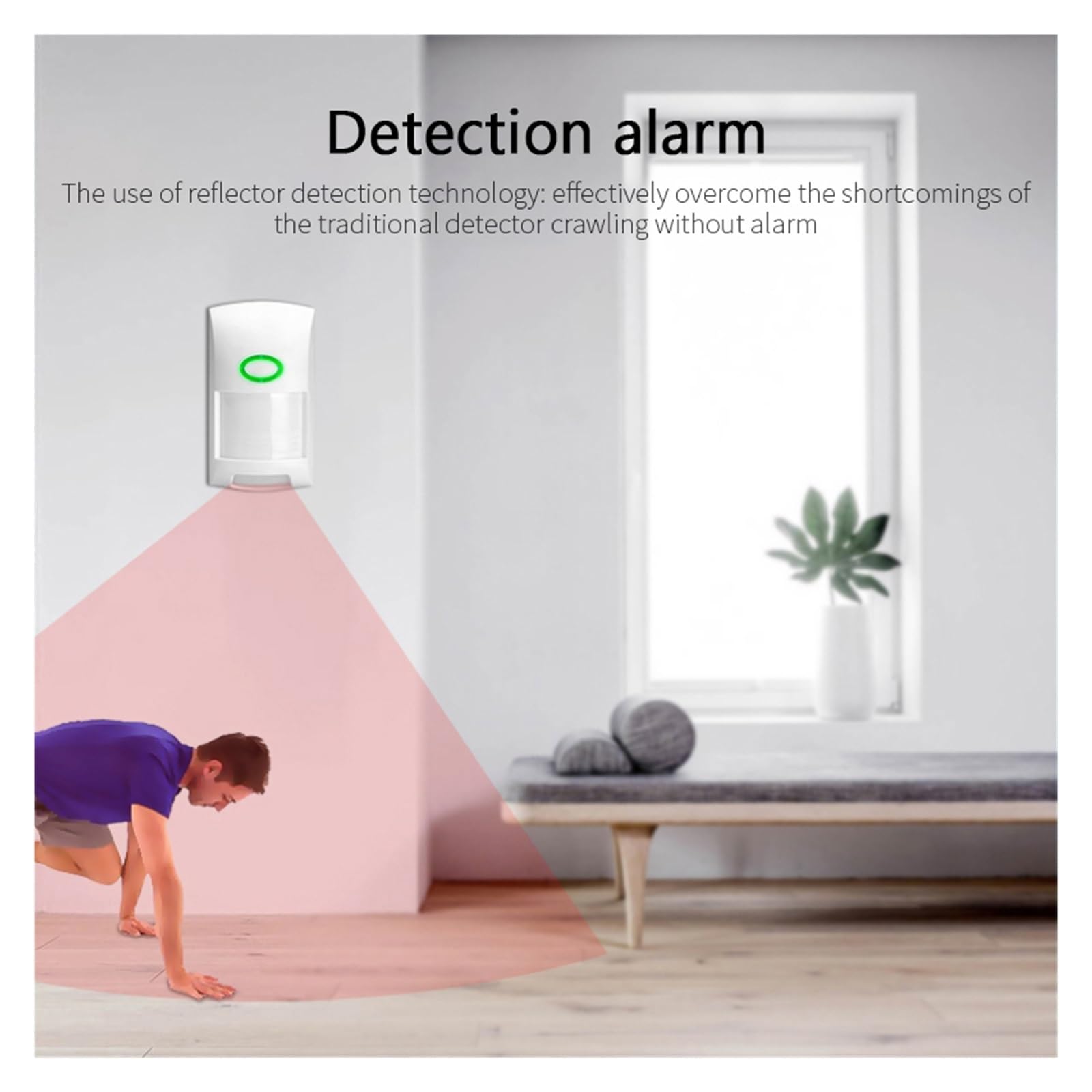Smart Alarm Sensore di Movimento Intelligente Rilevatore Allarme a infrarossi App del Corpo Umano con Controllo remoto(ZigB)