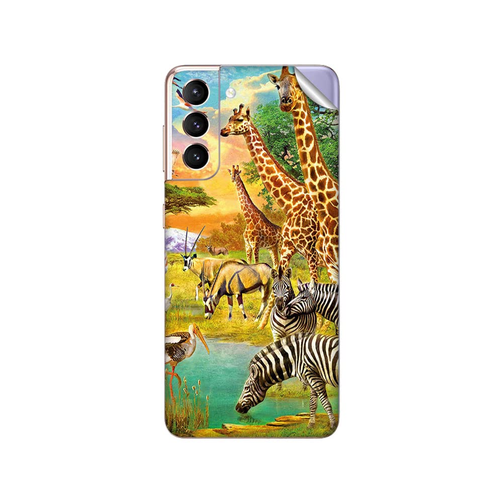 GADGETS WRAP Printed Vinyl Skin Sticker Decal for Samsung Galaxy S21 Plus - Zoo Painting