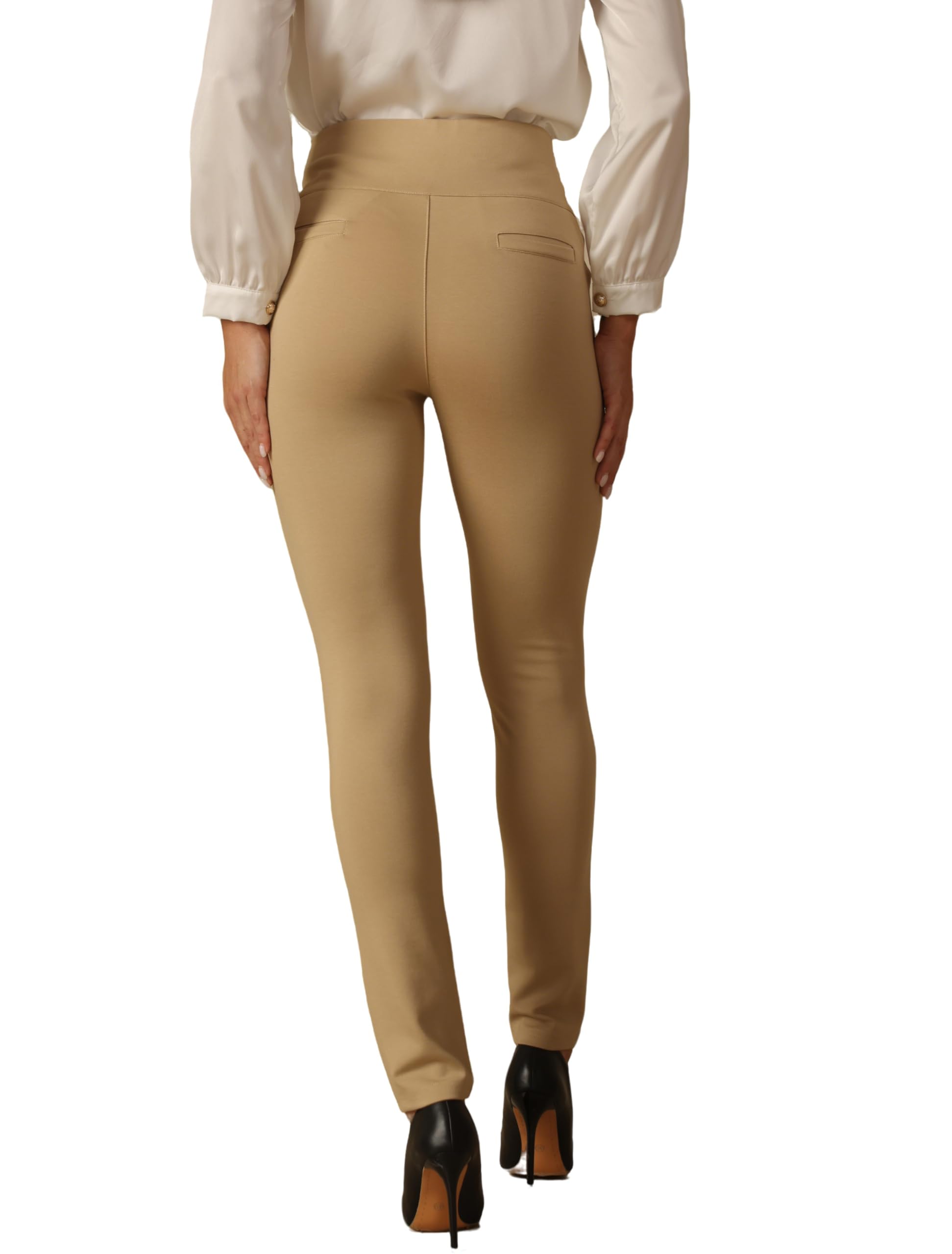 Fakanhui Pantaloni da lavoro da donna, comodi, elasticizzati, gamba skinny, vita alta, pantaloni casual da lavoro