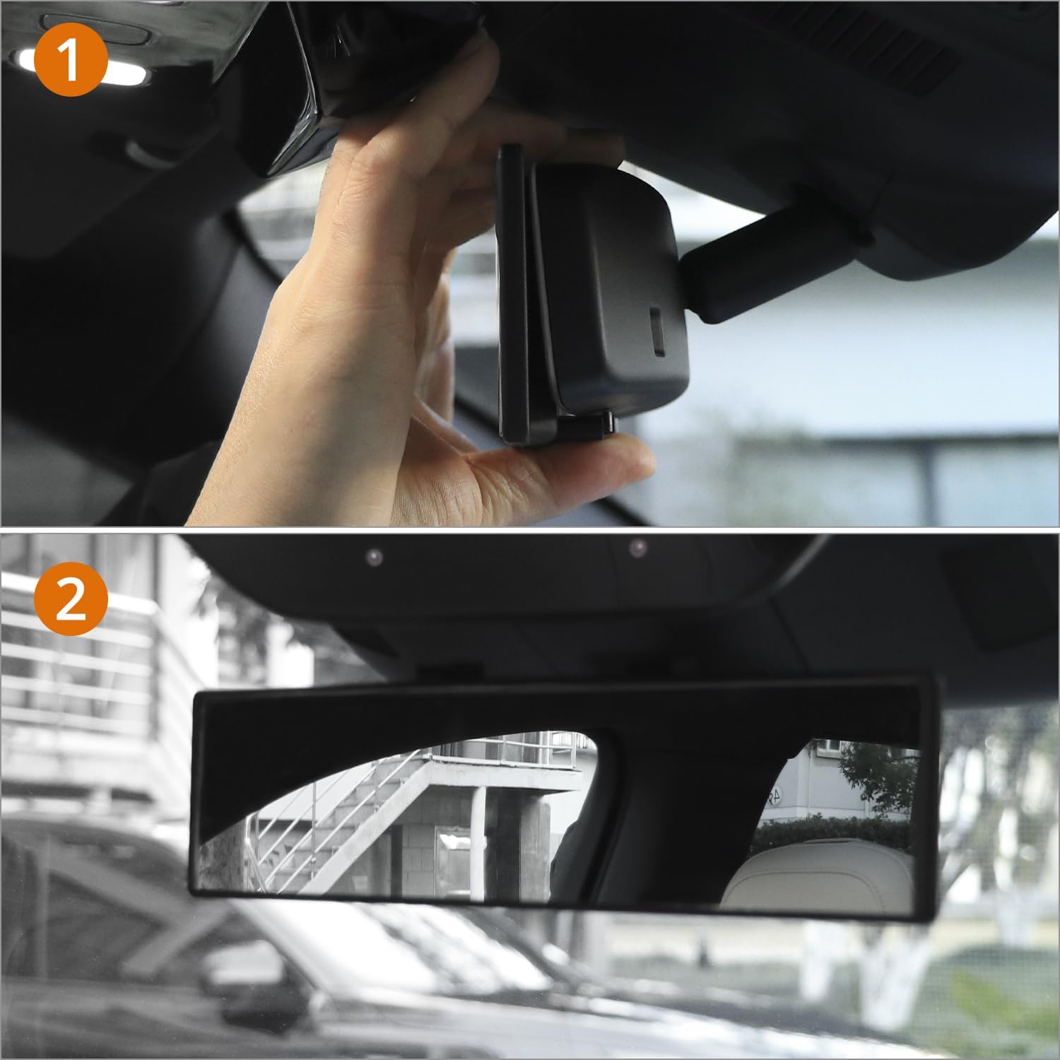 Rétroviseur intérieur panoramique pour Citroen AMI Electric 2020-2024, Miroir Grand Angle Haute définition Vision optimale sécurité et Confort de Conduite