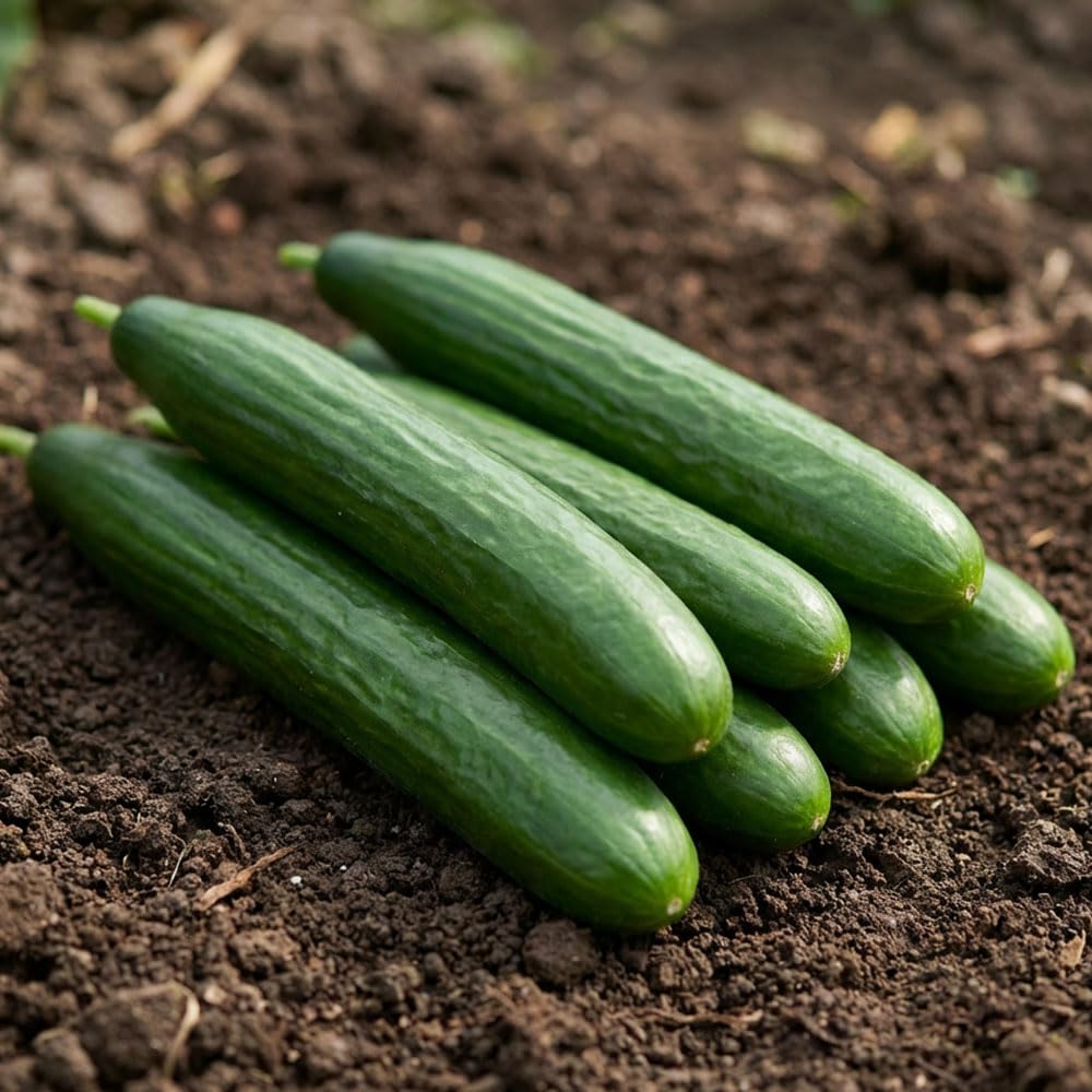 Cucumber Flamingo F1 Seeds – Greenhouse Salad Cucumber Variety – High Yield Long Fruits – Ideal for Indoor & Outdoor Growing – Easy Grow Kitchen Garden