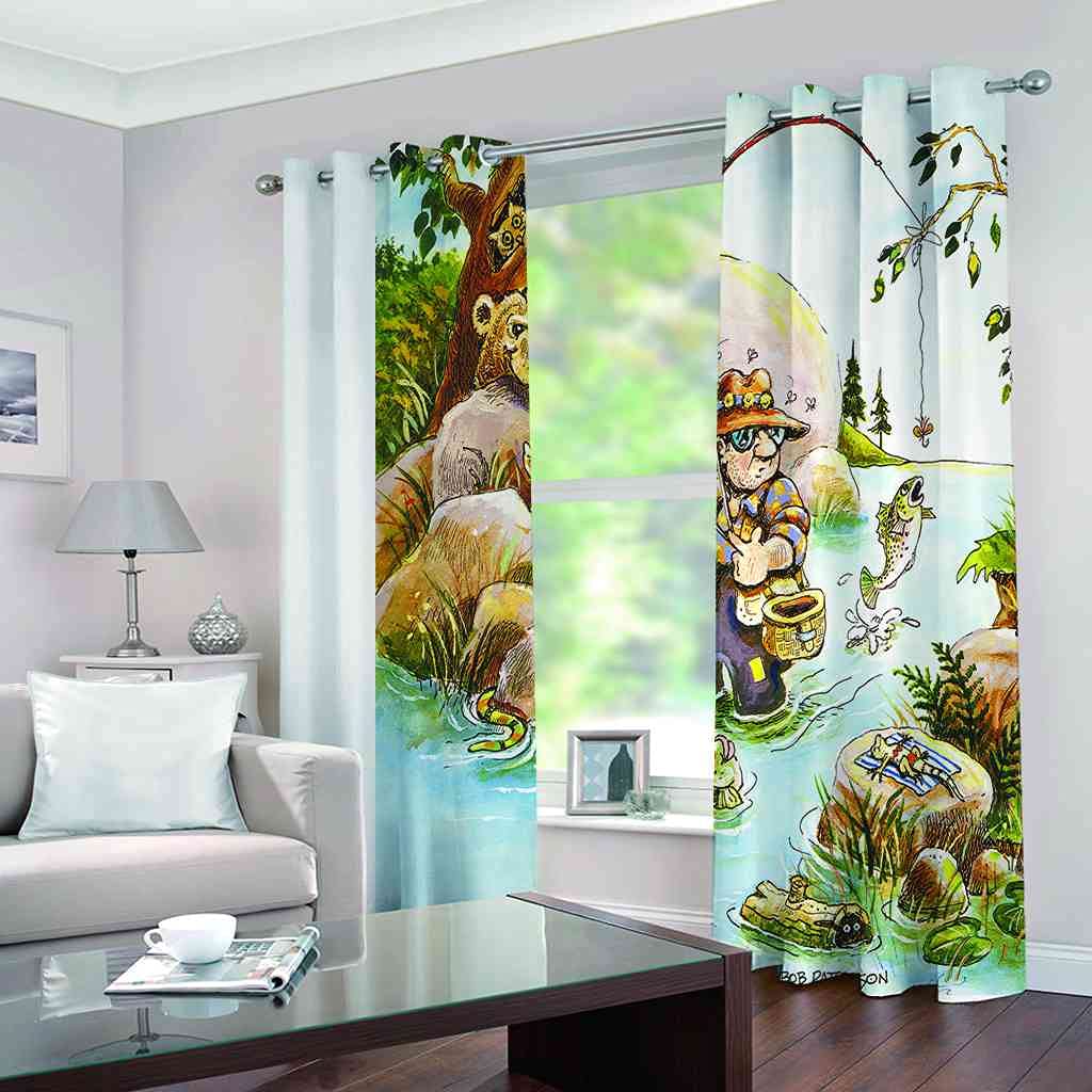 Amazon｜ZJZWLW 遮光カーテン 幅230 x 丈220cm 釣り 家の装飾