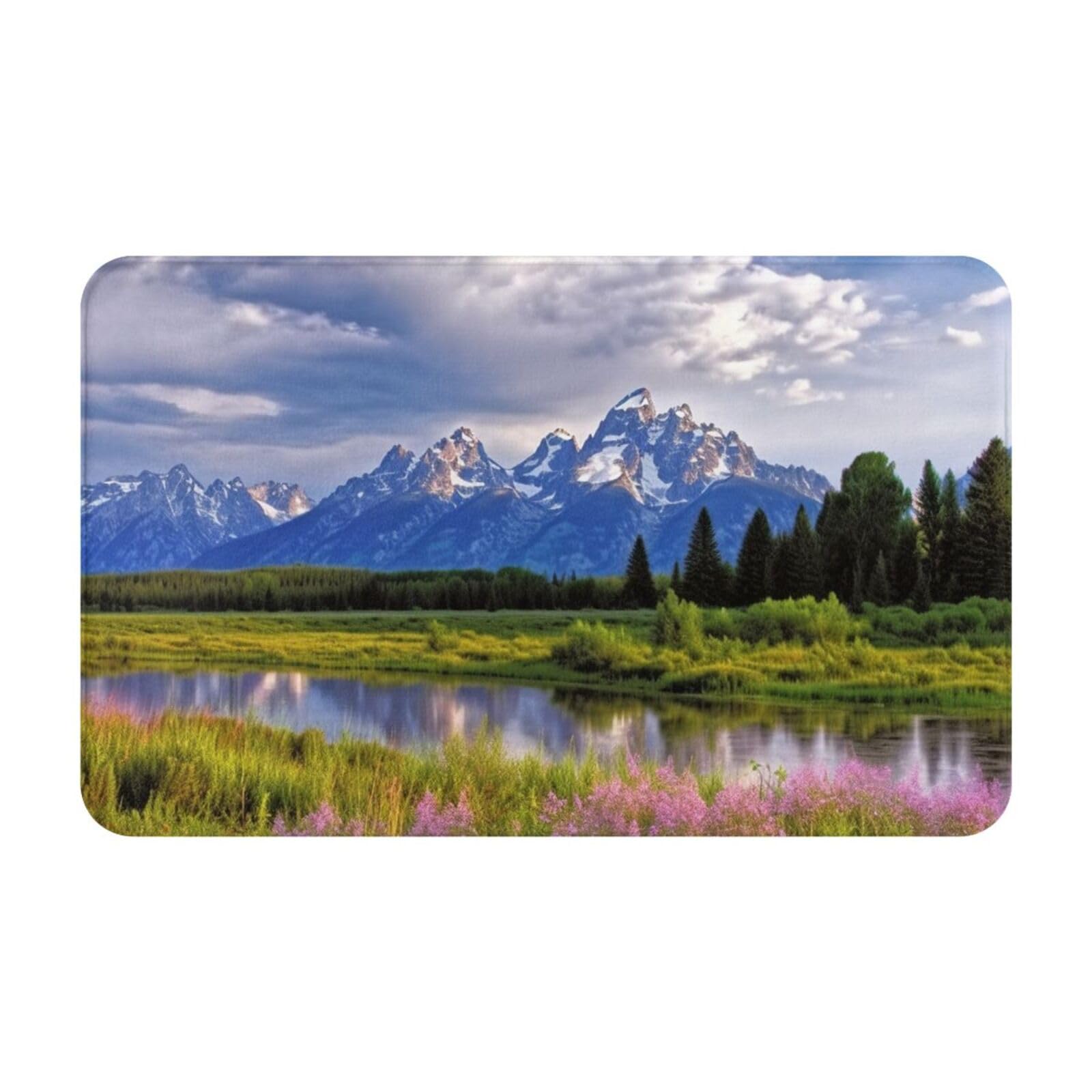 Paillasson flanelle absorbant Grand Teton facile à nettoyer
