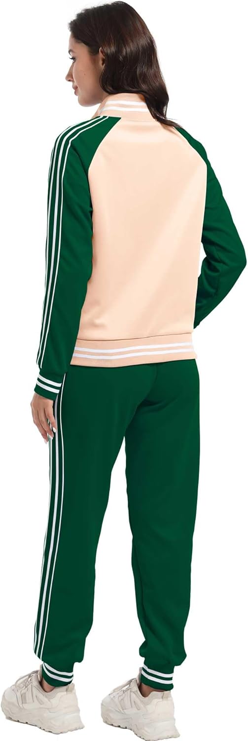 ANOTWENER Women's Jogging Suits Tracksuit Set Workout Long Sleeve Outfits Gym Stripe 2 Piece Set Sweatsuits with Pockets - Image 5