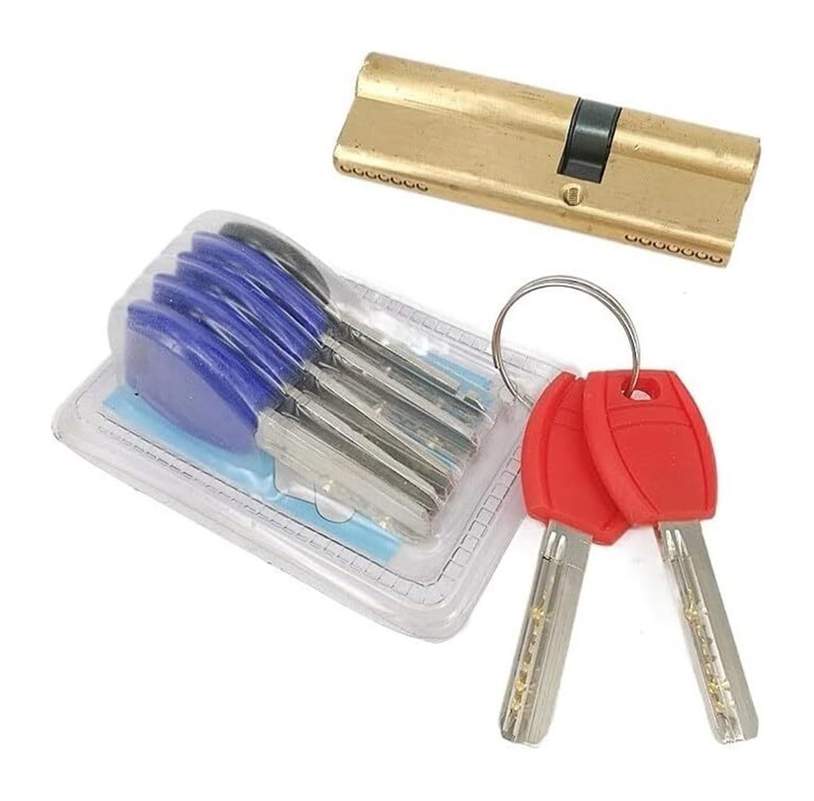 Tvantruxis (37.5-52.5)90 Door Lock Cylinder, Cylinder Lock Ab Key Pure Brass Gate Door 65-95Mm((37.5-52.5) 90)