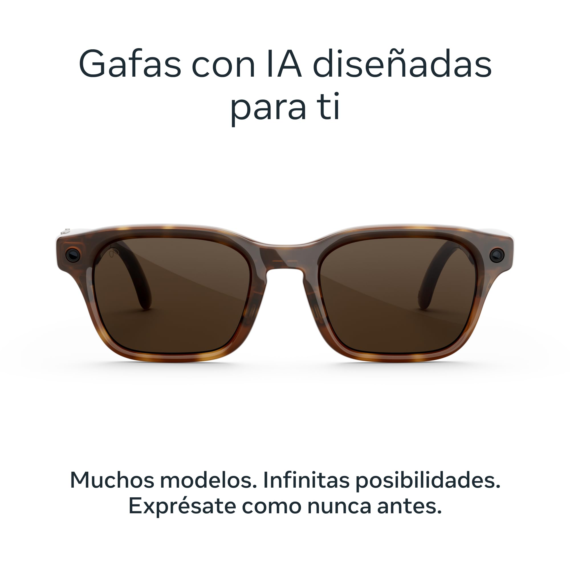 Meta Adventurer, Classic Tortoise | Gafas con IA para mujeres y hombres AI, cámara de 12 MP, traducción en tiempo real — Resolución 3K HD — Más de 8 horas de batería — Lentes en marrón