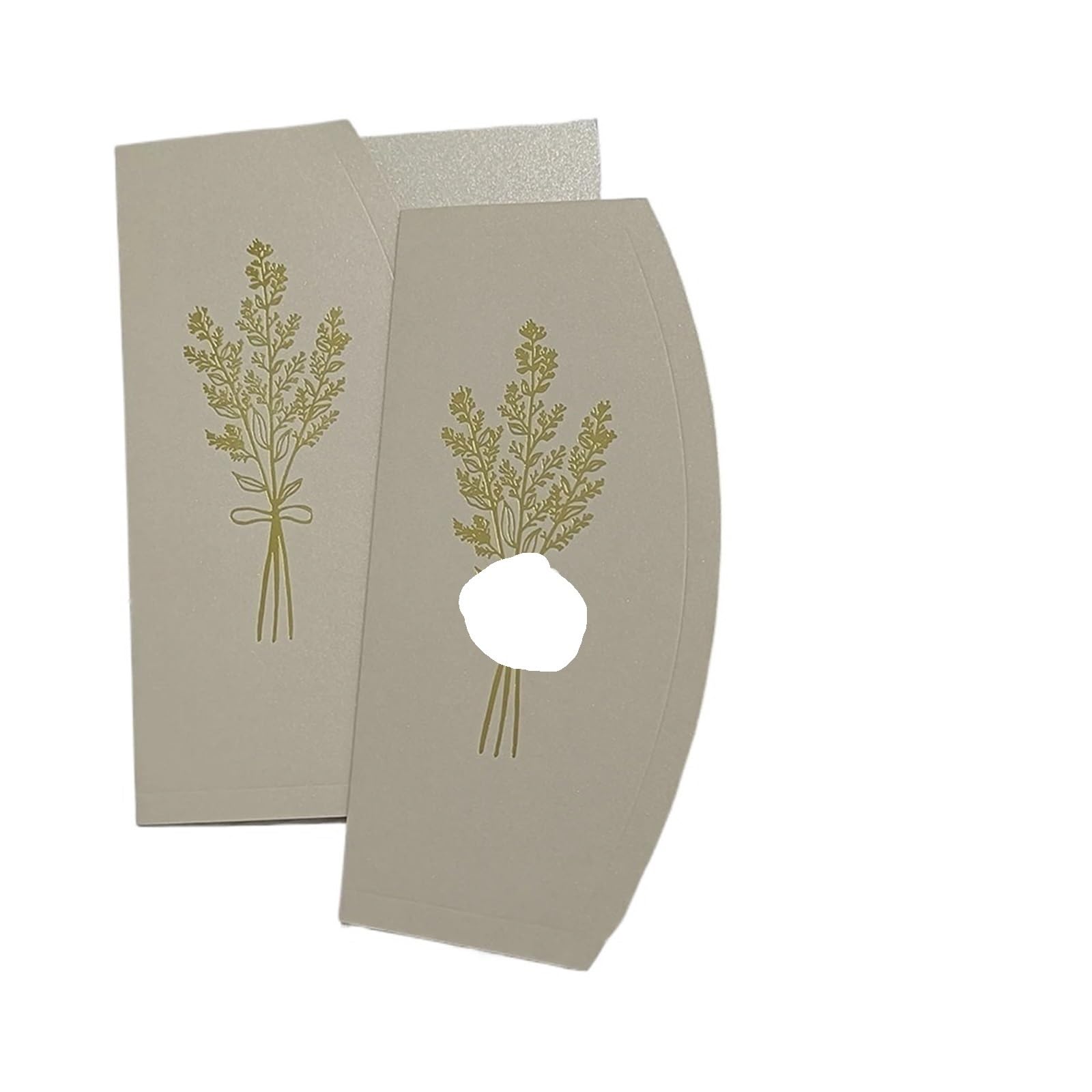 Invitaciones Boda 25 tarjetas de invitación boda papel arco 5,2 x 7, pulgadas, sin hoja interior, sobre, sello cera, cinta(Beige)