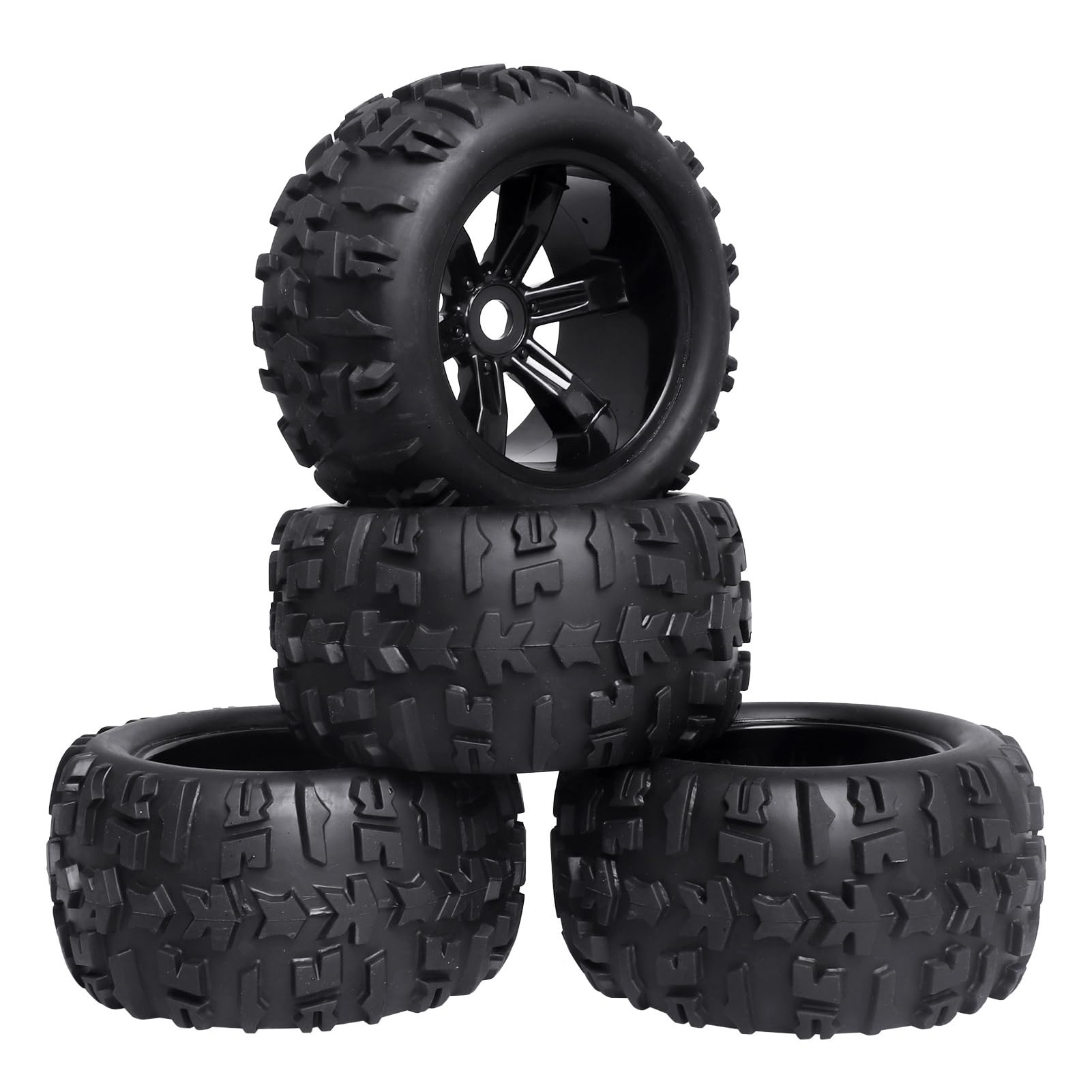 HobbyPark PreGlued 17mm Hex RC Truck Wheels And Tires Set