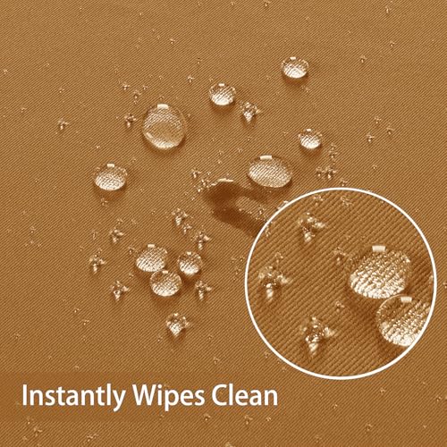 Image of Obstal 210GSM Rectangle Table Cloth, Coffee, 60 x 102 Inch | Heavy Duty Water Resistance Microfiber Tablecloth, Decorative Fabric Table Cover for Outdoor and Indoor Use