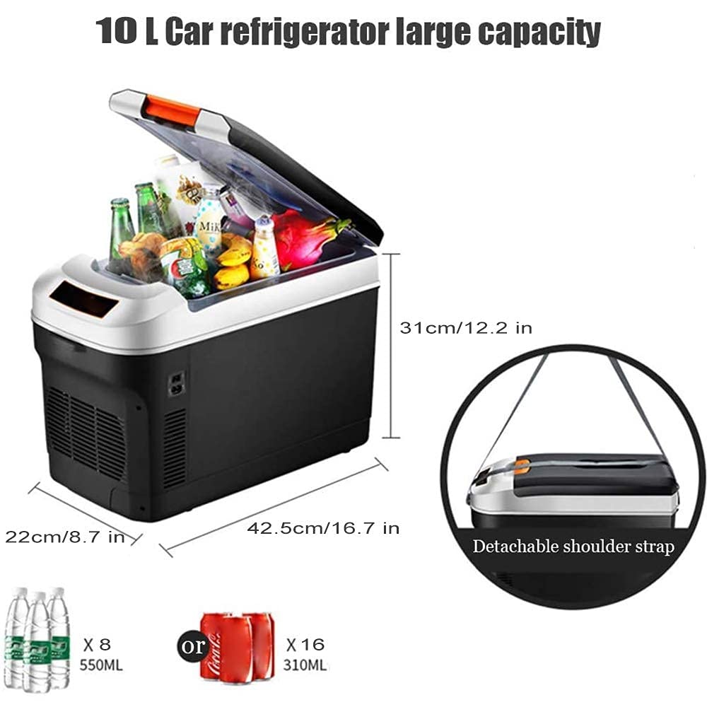 Minifrigo 10L- Frigorifero Per Auto Frigorifero Portatile Congelatore Compatto, Frigorifero Esterno Muto Per Auto, All'aperto, Famiglia, Bar, Viaggi, Camion