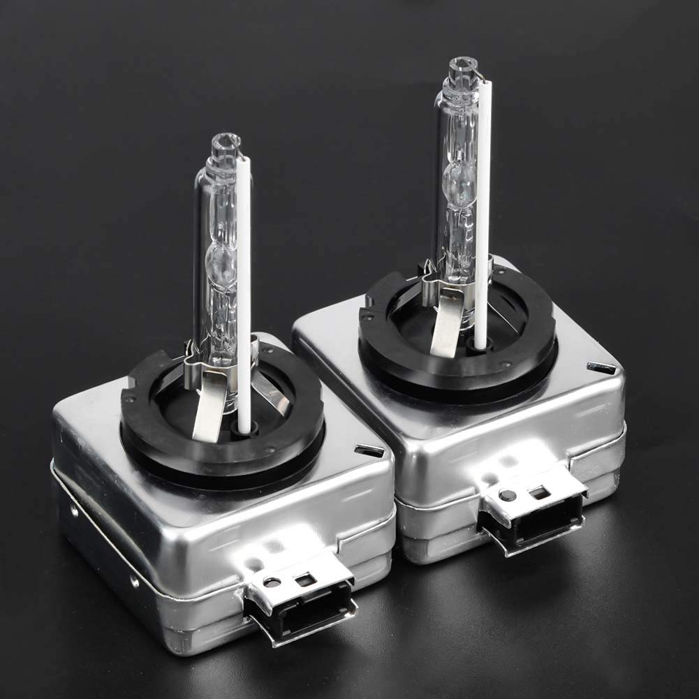 2Pcs D1S 6000K 35W Phares Ampoule Lampe Au Xénon Remplacement Blanc Métal Base Phare Lampes
