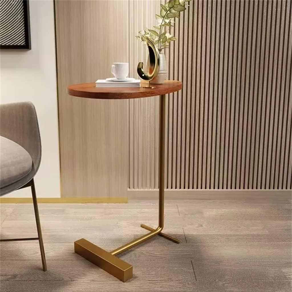 Side Table/End Table,Nordic Classic Coffee Table Sofa Side Living Room Bedside Leisure Table Imitation Marble Table Top Gold Frame