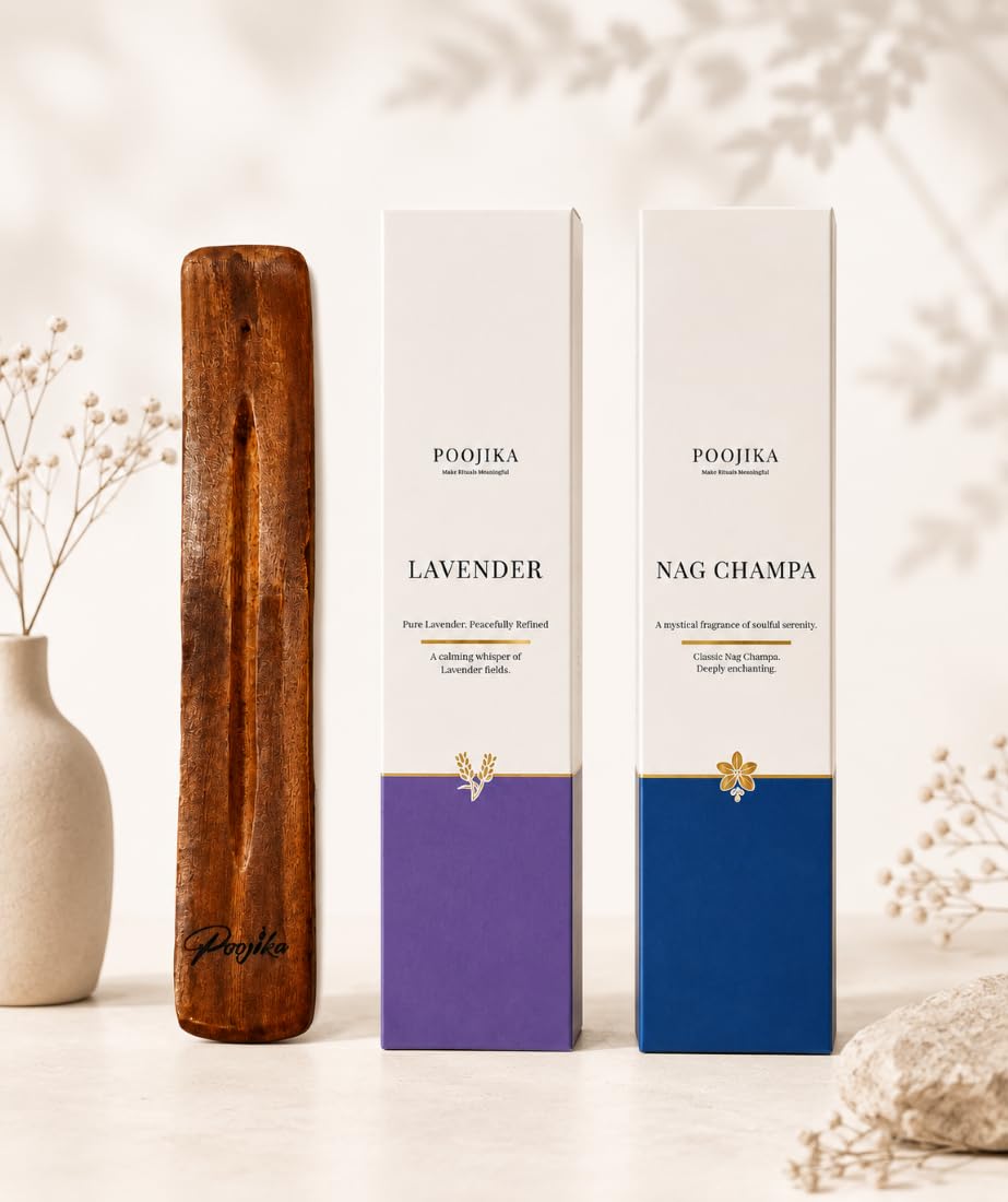 Lavender & Nag Champa Scented 80 Premium Incense Sticks, Aromatic Agarbatti | Charcol Free, Hand Made-picture-27