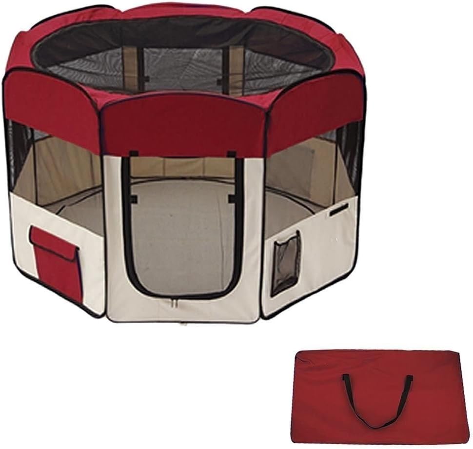 33" Folding Pet Playpen Puppy Dog Exercise Kennel Soft Crate