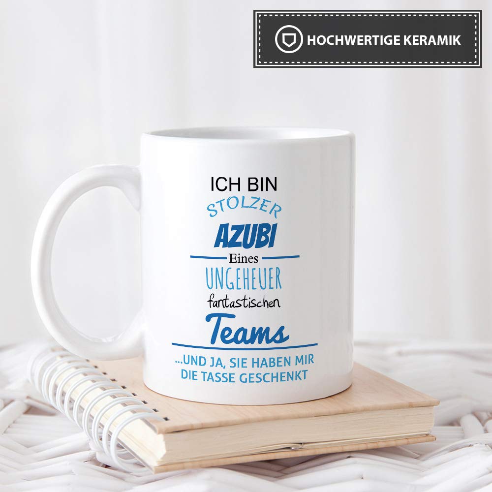 Tasse 'Stolze Azubine' Mit Spruch – 330 Ml, Spülmaschinengeeignet, Lustiges Geschenk Für Auszubildende