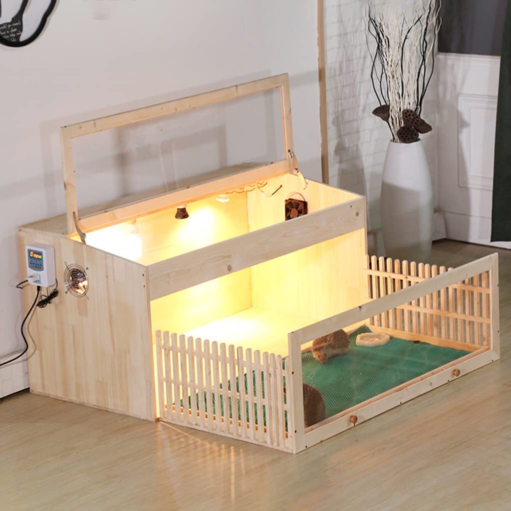 Villa para Reptiles, Tienda de Mascotas, Reloj, Caja de Madera de Vidrio panorámico, Vivarium, Tortuga, Lagarto, Gecko, Serpiente, Terrario