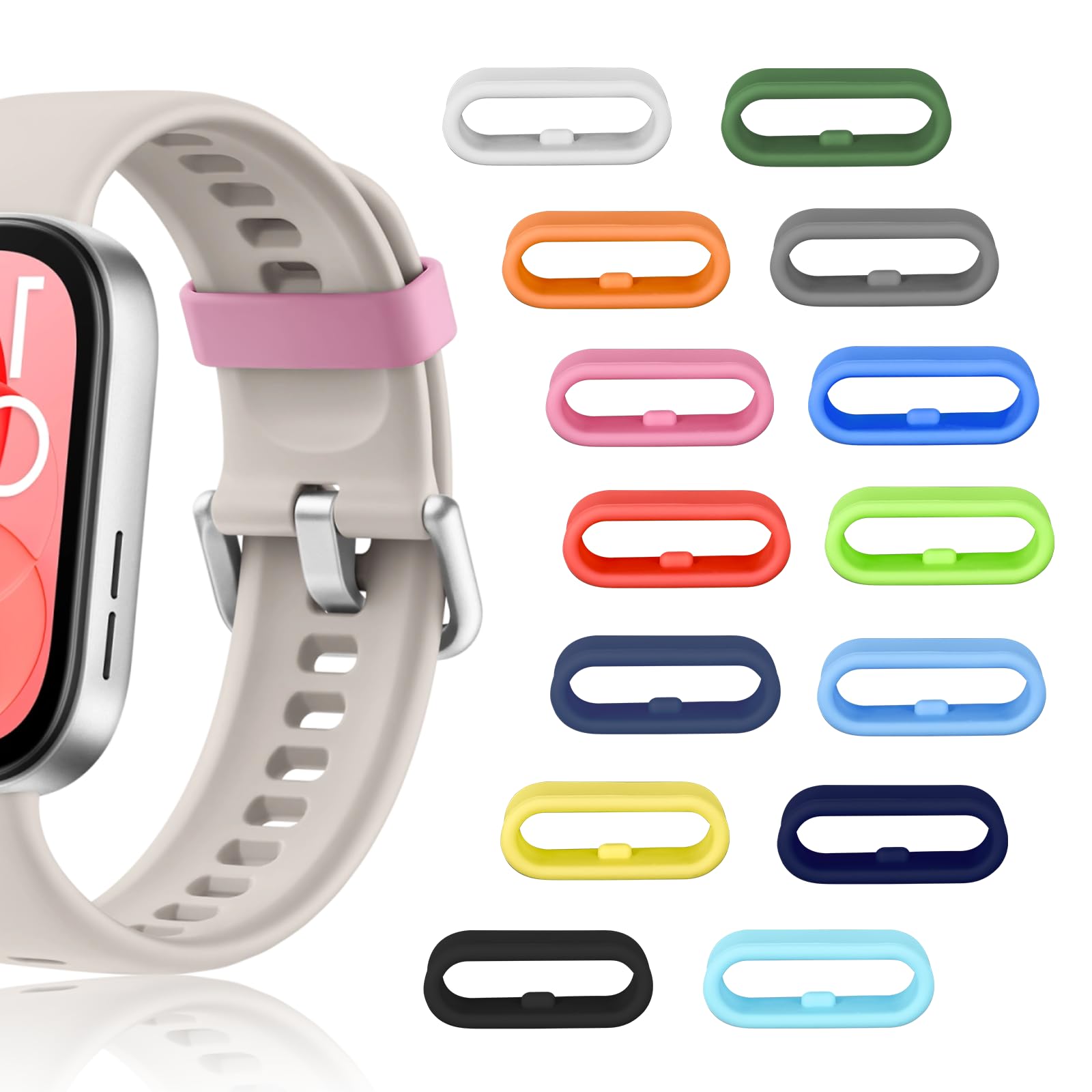 Magic Band Locks,Silicone Magic Band Keeper Holder Clips for Disney Park Essentials,Compatible with Fitbit Charge/Charge HR/Garmin Vivofit/Disney Magic Bands 1.0/2.0,Multi-Color(20mm)